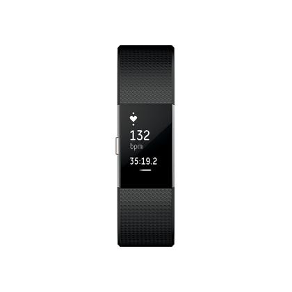 Imagem de Pulsera de Actividad Fitbit Charge 2 Sensor de Ritmo Cardíaco Negra Talla Grande