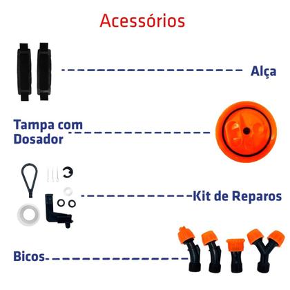 Imagem de Pulverizador 20 Litros Costal E Manual Gp2000 Intech