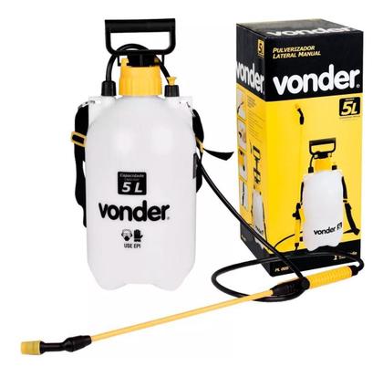 Imagem de Pulverizador Borrifador 5 Litros Com Compressão Prévia Jato Regulável Vonder