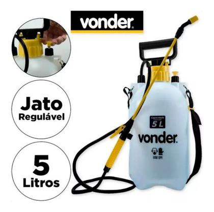 Imagem de Pulverizador Borrifador 5 Litros Com Compressão Prévia Jato Regulável Vonder