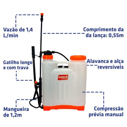 Imagem de Pulverizador Costal por alavanca 20L GP2000 Intech Machine