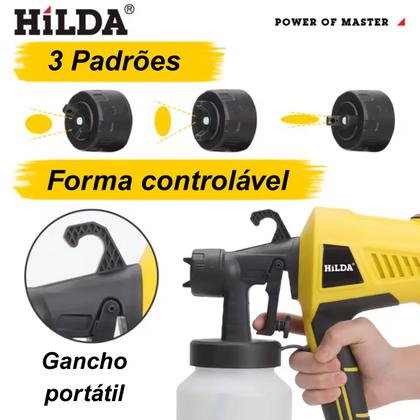 Imagem de Pulverizador De Tinta Elétrico Pistola De Pintura 500w Hilda