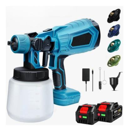 Imagem de Pulverizador de Tinta Elétrico Portátil com Mini Compressor 2 Baterias  Pintura Profissional com Alta Precisão e Autonomia