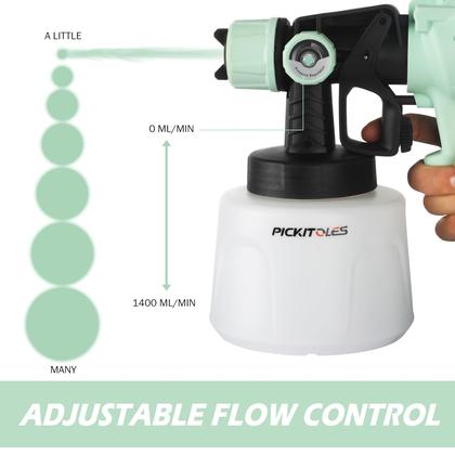 Imagem de Pulverizador de tinta PICKITOLES 1000W HVLP elétrico com tanque de 1400mL