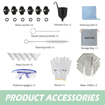 Imagem de Pulverizador de tinta PICKITOLES 1000W HVLP elétrico com tanque de 1400mL