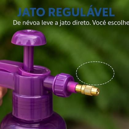 Imagem de Pulverizador Manual 1.5l Com Gatilho De Pressão Roxo