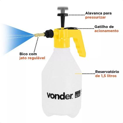 Imagem de Pulverizador Manual 1,5 L.ts C/ Compressão Prévia Vonder