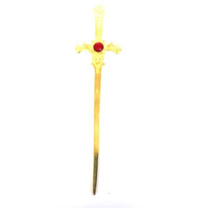Imagem de Punhal Cigano Athame Wicca Dourado Ritual Simpatia Proteção Defesa Assentamento