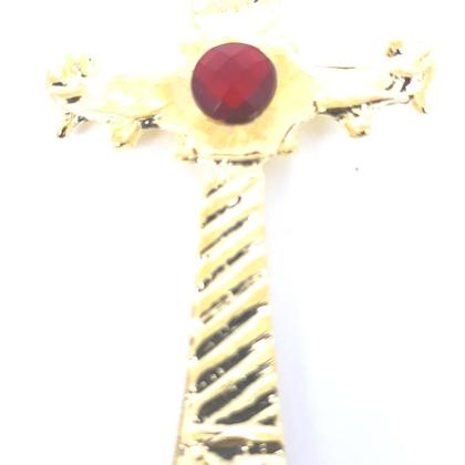 Imagem de Punhal Cigano Athame Wicca Dourado Ritual Simpatia Proteção Defesa Assentamento