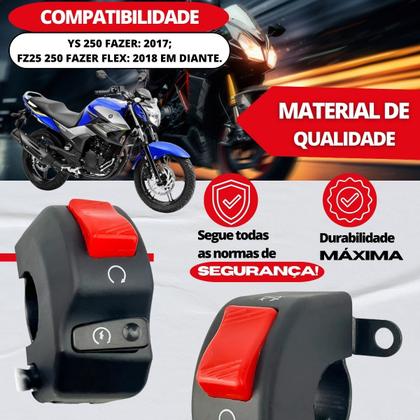 Imagem de Punho Interruptor De Partida Fazer 250 Fz25 2018 Em Diante