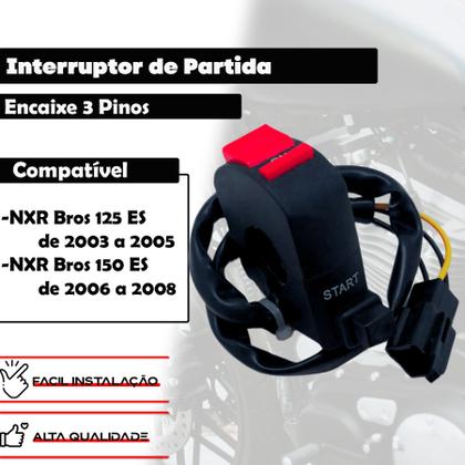 Imagem de Punho Interruptor De Partida Para Bros125 2003 2004 2005 Nxr 150 Bros Es 2006 2007 2008 Pega Bobo