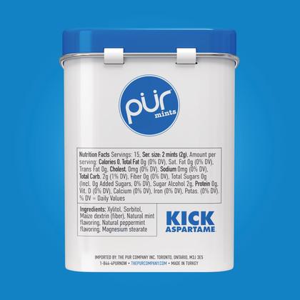 Imagem de Pur Mints Peppermint Goma de Mascar Sem Açúcar Com Xilitol Hortelã Pimenta