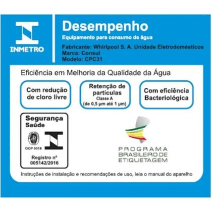 Imagem de Purificador de Água Consul CPC31ABONA Branco com Design Moderno