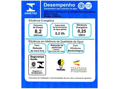 Imagem de Purificador de Água Consul Refrigerado Touch Cinza Bivolt CPB33AF