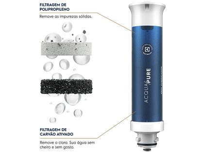 Imagem de Purificador de Água Electrolux de Parede e Mesa Eletrônico Branco Efficient PE15B Água Gelada e Natural