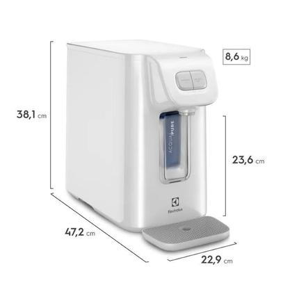 Imagem de Purificador de Água Electrolux PC01B com Sistema Eletrônico, Aqua Pure e Compressor Ecológico Branco