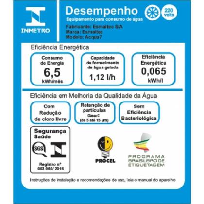 Imagem de Purificador De Água Esmaltec Acqua7 Preto 220V