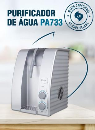 Imagem de Purificador de Água Latina PA733 Branco 2,1L  Natural e Refrigerado, Bivolt, Filtro Bacteriostático e Design Moderno