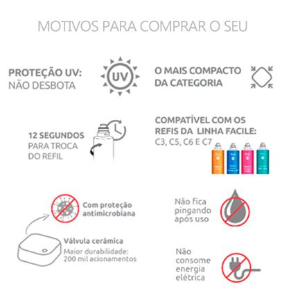 Imagem de Purificador de Água Natural Facile C3 Branco Hidrofiltros