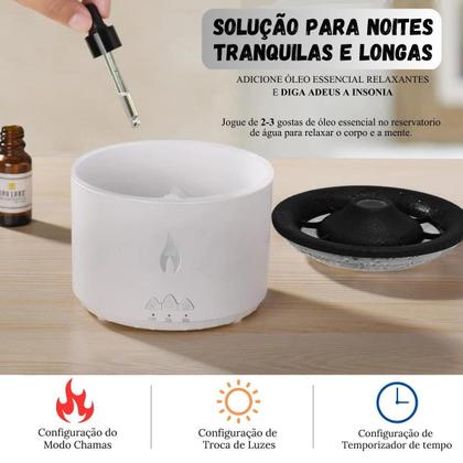 Imagem de Purificador De Ar Aromático Ultrassônico Modo Vulcão 300Ml