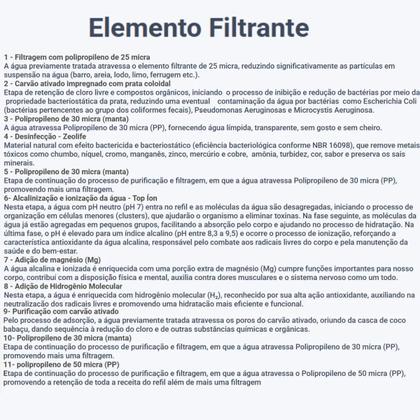 Imagem de Purificador Hidrogênio Molecular, Magnésio, Água Alcalina e Ozônio MgH2 Heoxi - Top Life Cor:PrataVoltagem:127V