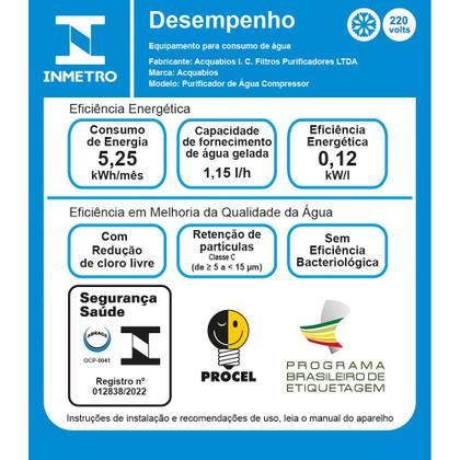 Imagem de Purificador premium compressor preto 220v - alcalino