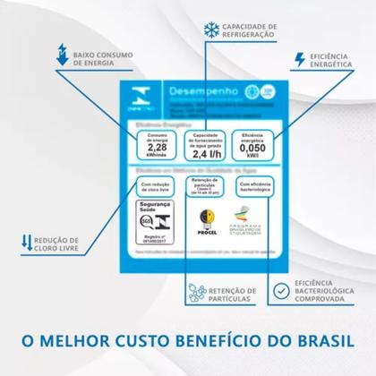 Imagem de Purificador Super Água Alcalina Ionizada Gelada Ph 9,5 Redox/Pral Negativo Flex HE- Top Life
