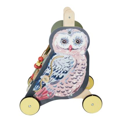 Imagem de Push Cart Manhattan Toy Wildwoods Owl com classificador de formas 1+