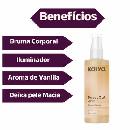 Imagem de Pussycat Iluminador Corporal Bruma Luminos Perfumado Vanilla