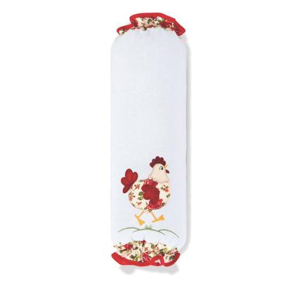 Imagem de Puxa Saco Dispenser Tecido 100% Algodão Bordado Patchwork Sortidos Organizador de Sacola Plástica