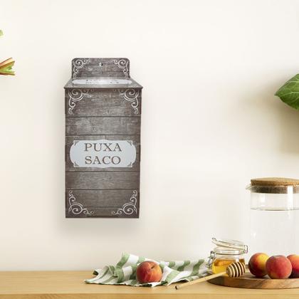 Imagem de Puxa Saco Parede Organização Cozinha Mdf Madeira Adesivado