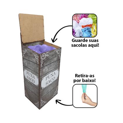 Imagem de Puxa Saco Parede Organização Cozinha Mdf Madeira Adesivado