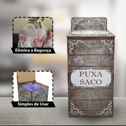 Imagem de Puxa Saco Parede Organização Cozinha Mdf Madeira Adesivado