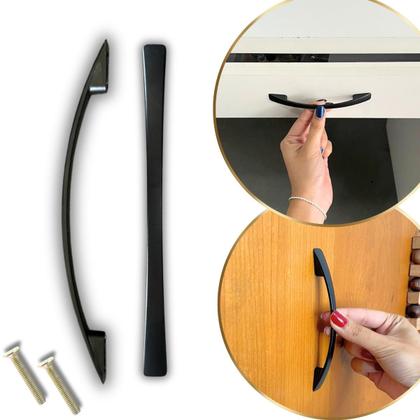 Imagem de Puxador Alça Dourado Fosco p/ Móveis Gavetas Portas Armário