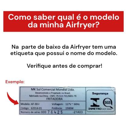 Imagem de Puxador Alça Para Air Fryer Mondial AFN-40 AFN-50 AFN-51 Preto Inox