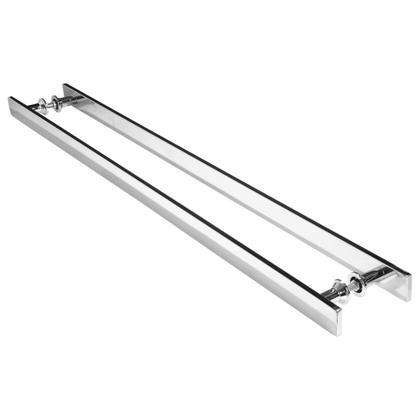 Imagem de Puxador Barra Chata Inox Para Porta De Madeira Vidro 70 cm