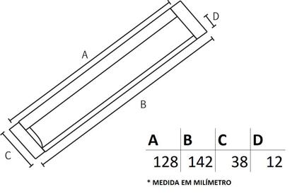 Imagem de Puxador Celleno IL 155 - Anodizado - 128MM