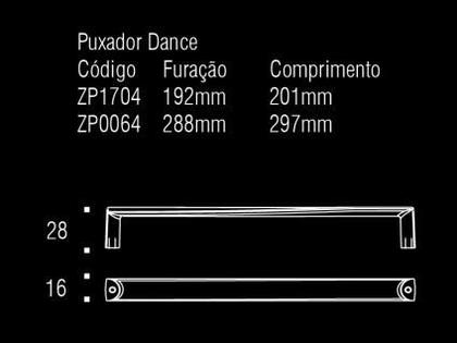 Imagem de Puxador dance 288mm escovado