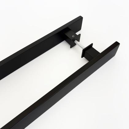 Imagem de Puxador De Porta Reto Flat Black 80cm Aço Inox - Preto Fosco