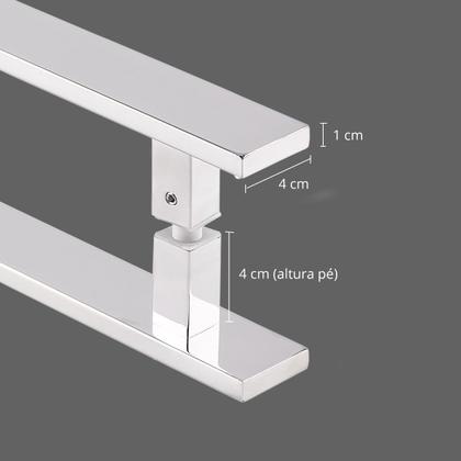 Imagem de Puxador De Porta Reto Flat Black 80cm Aço Inox - Preto Fosco