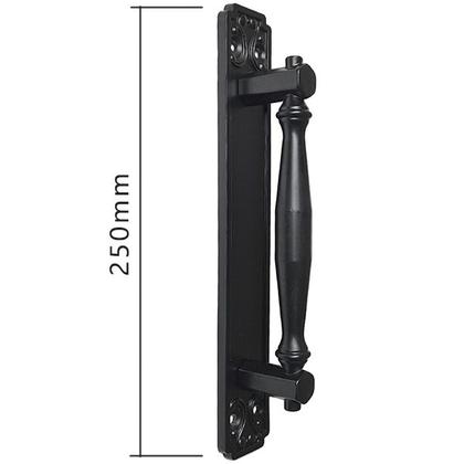 Imagem de Puxador Duplo Porta Pivotante Correr Straus 250mm Preto Fosco