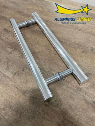 Imagem de Puxador H tubular alumínio 20x30cm - Alumínios Cometa