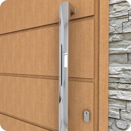 Imagem de Puxador Inox 70cm U Para Porta Pivotante Alto Brilho FS
