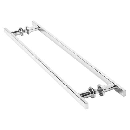 Imagem de Puxador Inox Para Porta De Correr Vidro Madeira 50cm M.S