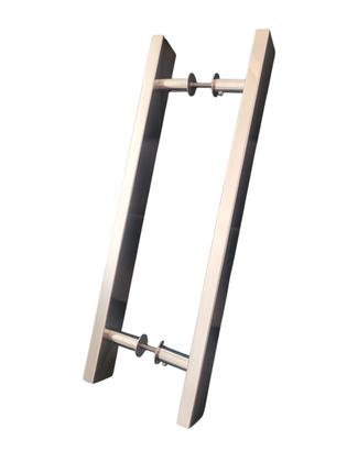 Imagem de Puxador Inox Para Porta Pivotante Madeira Vidro 80 Cm Polido