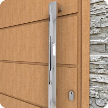 Imagem de Puxador Inox U Para Porta Pivotante Alto Brilho 1.20 metro