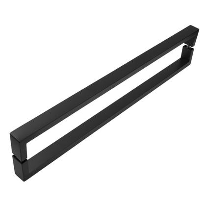 Imagem de Puxador Inox U Para Porta Pivotante Preto Fosco 70cm