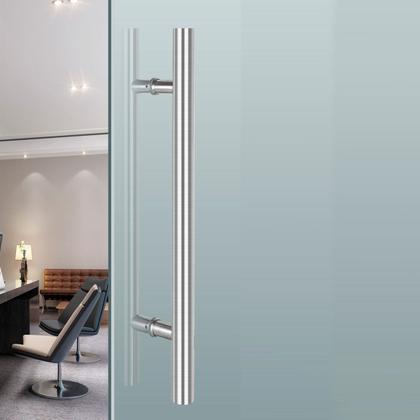 Imagem de Puxador Para Porta Inox 304 Prata Pivotante 60cm Redondo