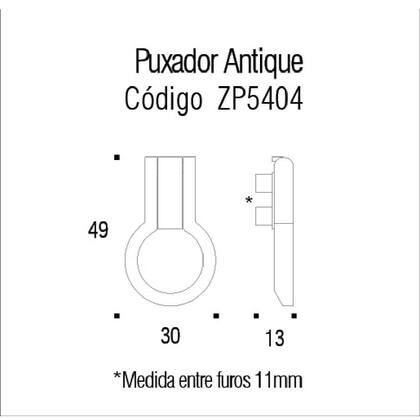 Imagem de Puxador Ponto Antique Preto Zen Design