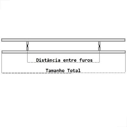 Imagem de Puxador Porta Pivotante ou De Correr 300X200 Aluminio Branco